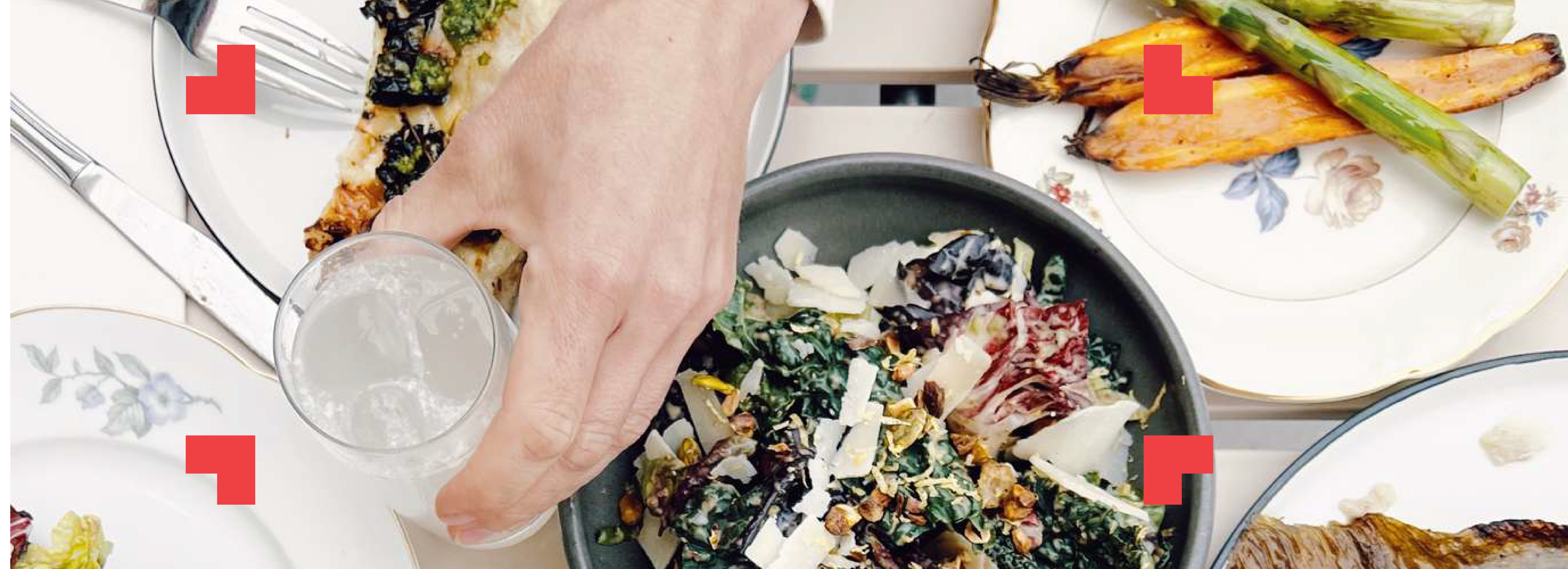 Dekorativ mad på fin opdækning